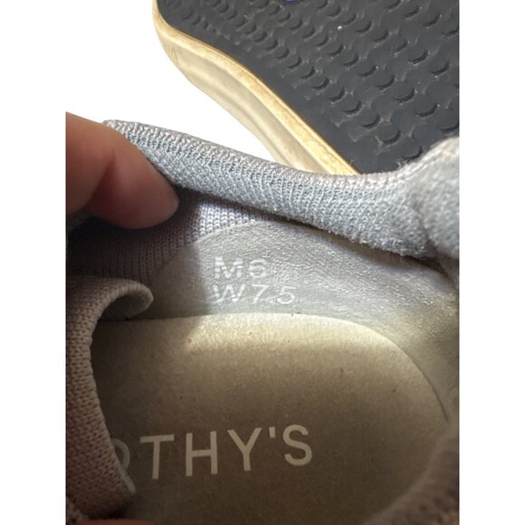 Rothys Women's 7.5 Gray Lace-Up Sneakers With Knit Upper - Picture 9 of 9